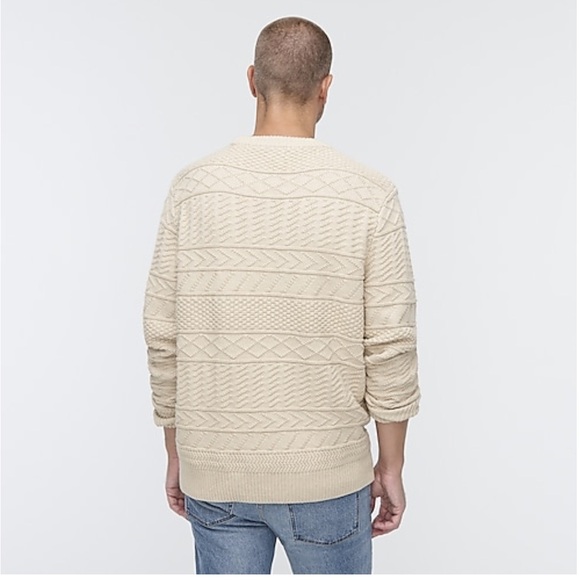 J. Crew Men’s Guernsey Knit Cotton Sweater - Picture 4 of 4
